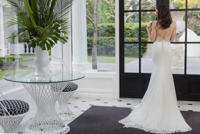 Backless Sheath Wedding Dress Melbourne 2024