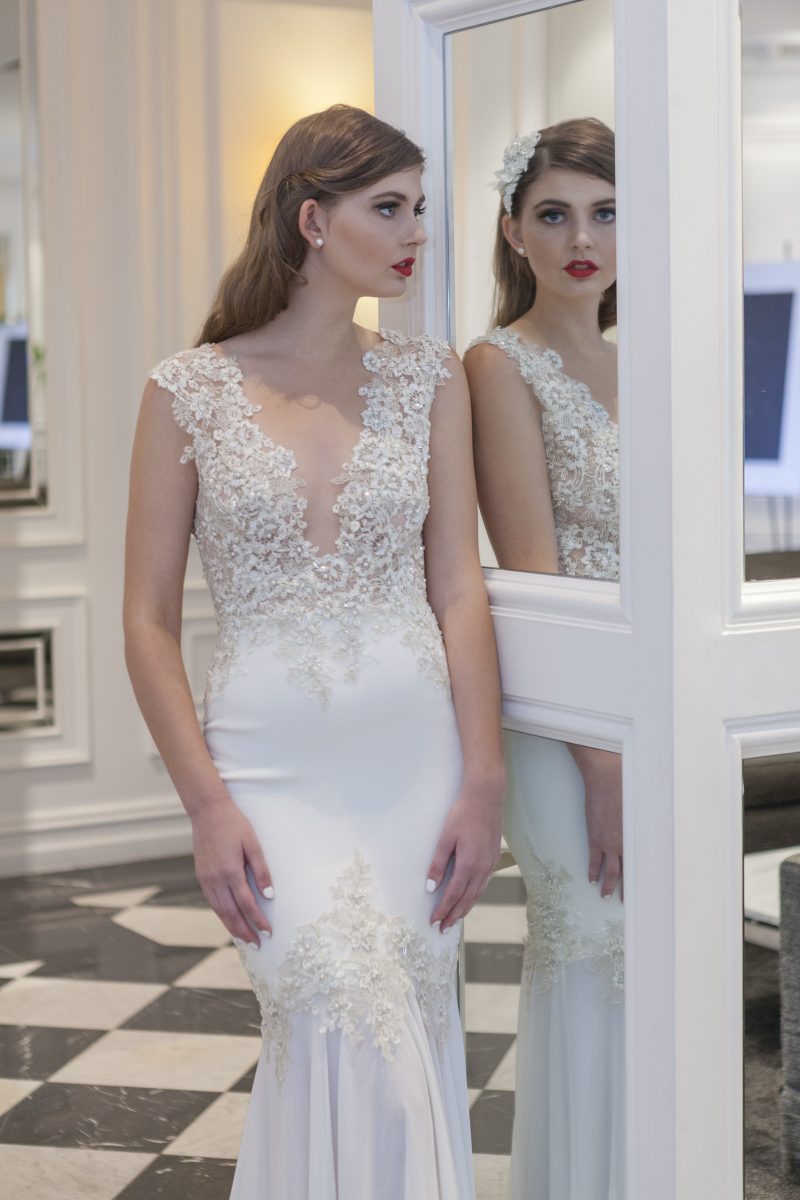 Deep V Wedding Dress Melbourne