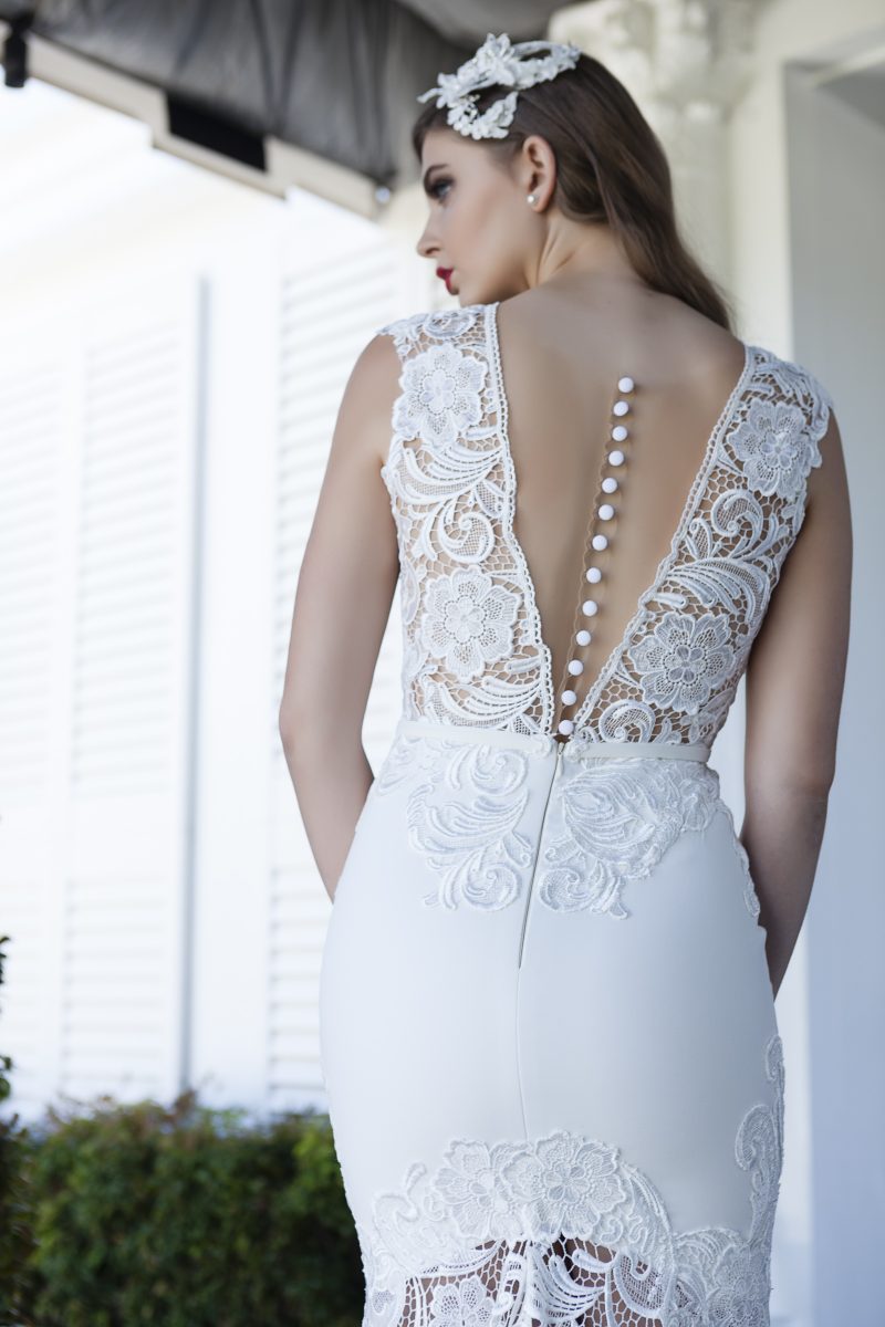 Illusion Back Lace Wedding Dress Melbourne