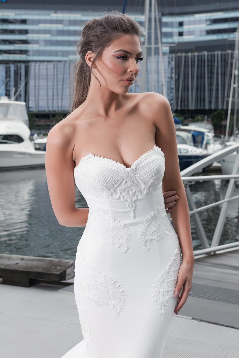 Hand beaded wedding dress Melbourne