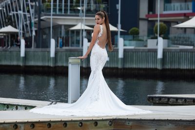 2024 lace backless wedding dress Melbourne