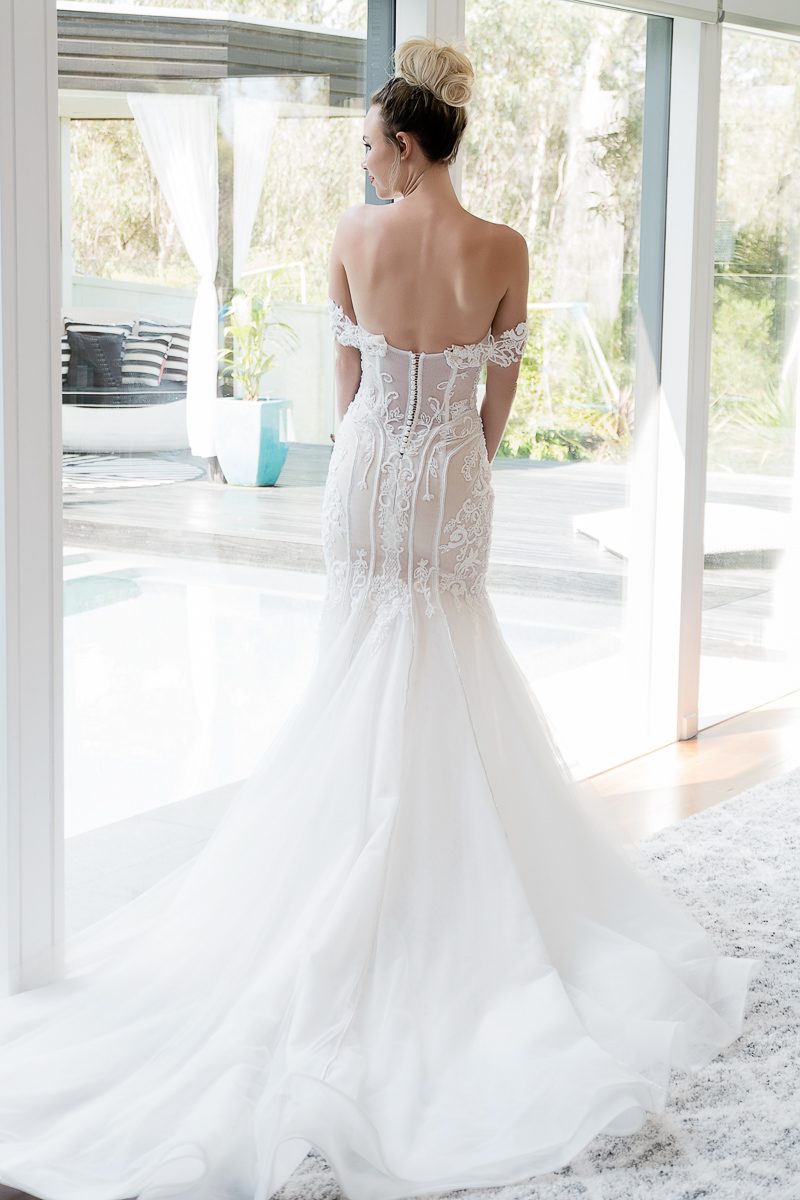 Pearl Beaded Wedding Dress Melbourne