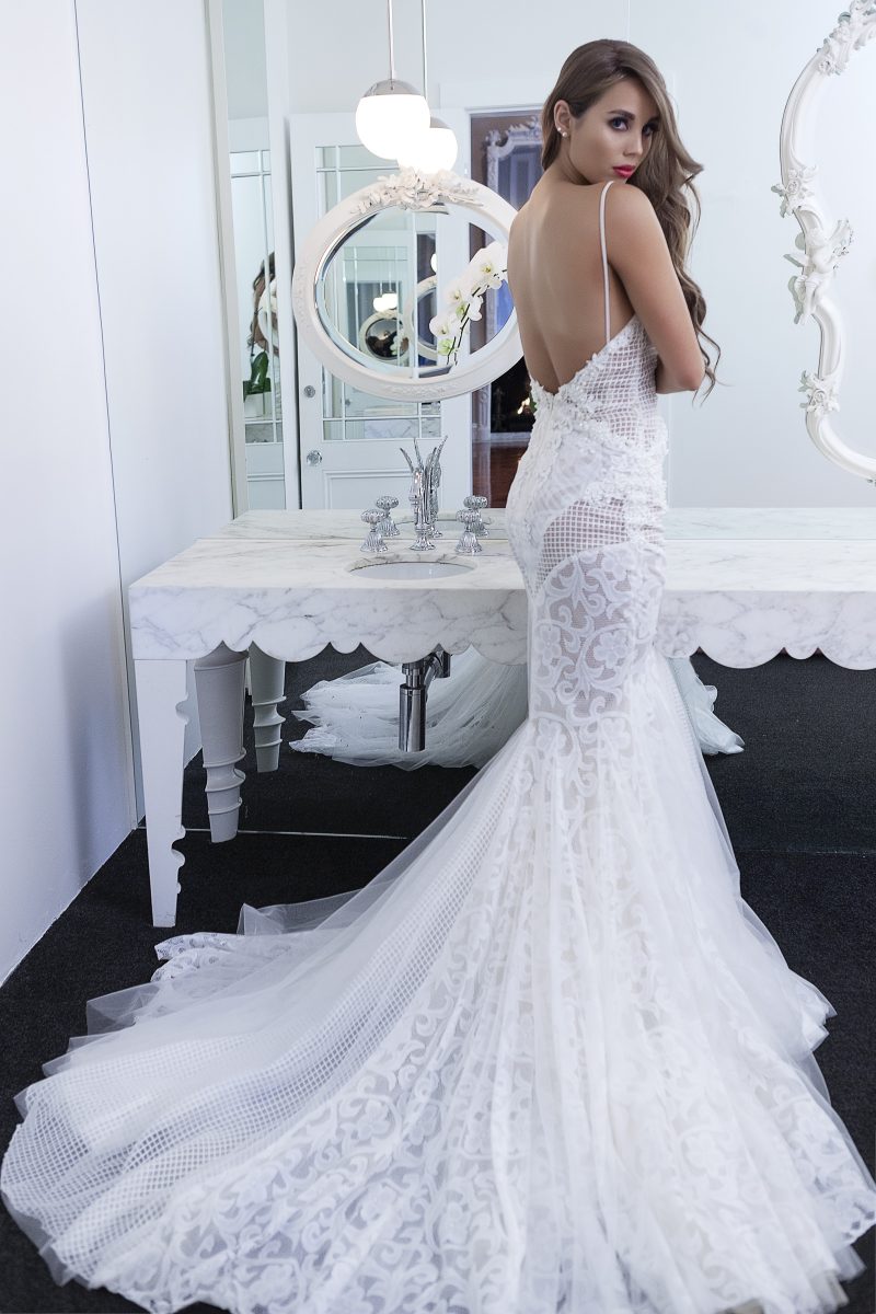 Low back Couture wedding dress