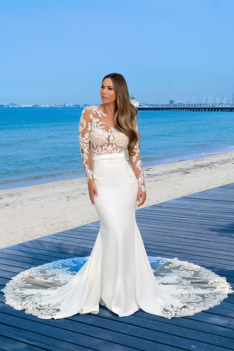 Beaded Lace Wedding Dress Melbourne