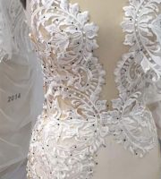 Deep V custom make wedding gown