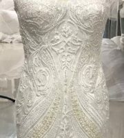 Hand beaded pearl and crystal Wedding Gown