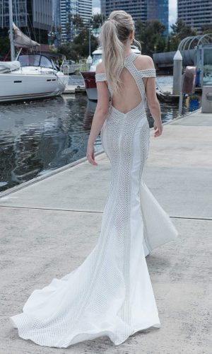 Beaded pearl wedding dress Melbourne