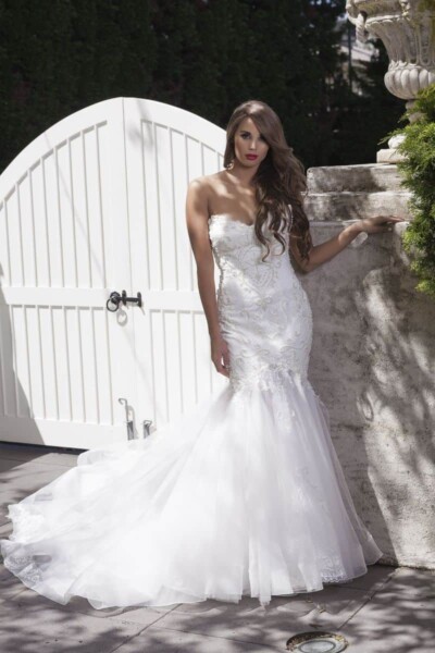 Beaded Pearl and Lace Wedding Dress Pearl And Lace Couture Wedding Dress