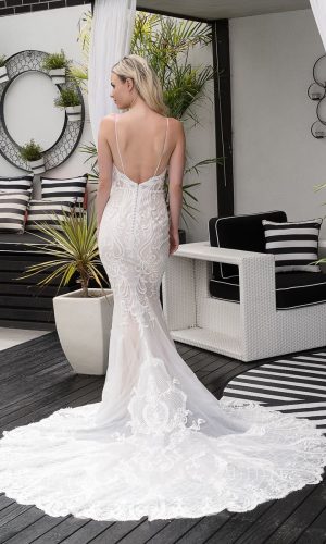 Illusion lace wedding dress Melbourne