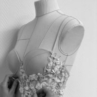 lace applique on wedding dress