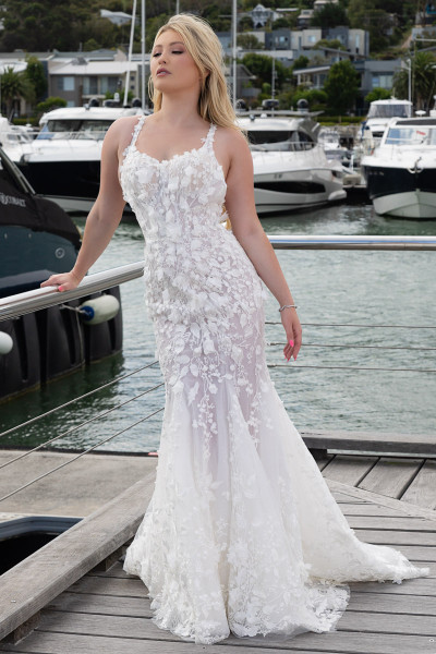 floral fitted wedding gown Chloe - Creative Couture Collection