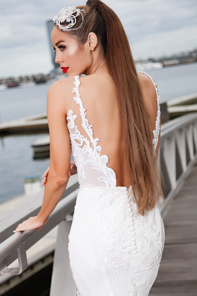Wedding dress Melbourne with lace detail Wedding dress Melbourne with lace detail